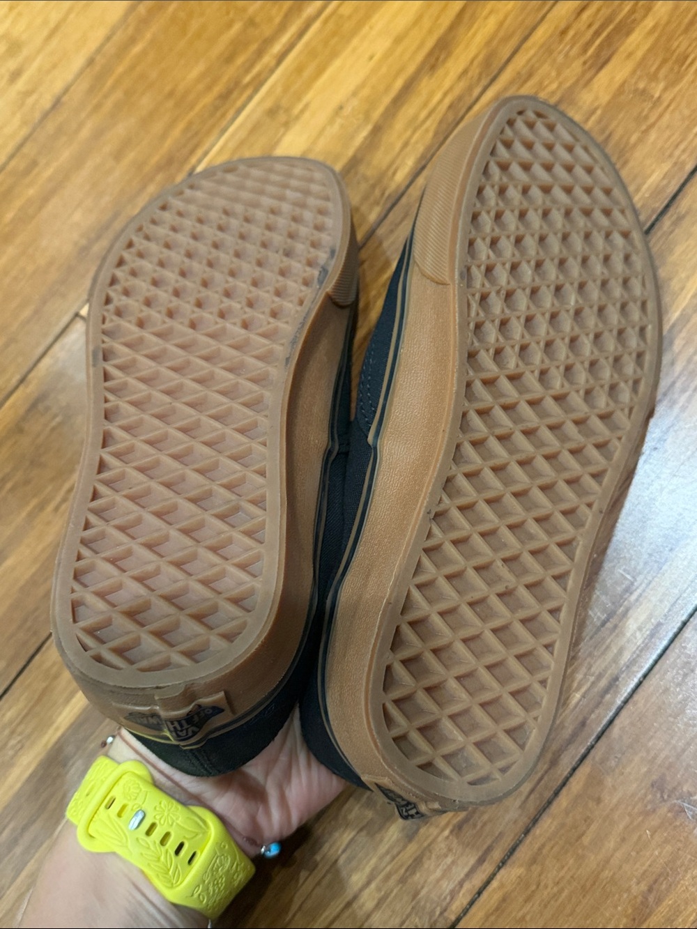 Vans Black Canvas Sneakers with Gum Sole - Picture 5 of 7